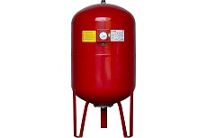 Вертикальный бак CRUWA 100л, с ножками и манометром, 16 бар, красный, замен. мембрана epdm, CRW 100VM 16RED