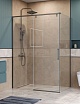 Душевой уголок BelBagno SOFT_CLOSE-1-AH-1-150/80-C-GM 150x80 прозрачный, оружейная сталь
