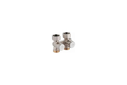Комплект нижнего подключения Giacomini 1/2"Mx3/4"E, прямой, для двухтрубных систем R387X012