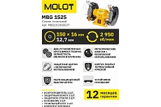 Точильный станок Molot MBG152500027