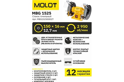 Точильный станок Molot MBG152500027