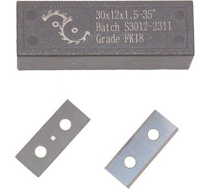 Нож сменный FHONK твердосплавный 30x12x1.5 стандарт HW 35º Z=2 NR (упаковка 10шт) 301215FK18-10