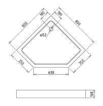 Поддон для душа Gemy ST09T 80x80