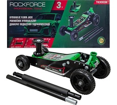 Домкрат подкатной гидравлический Rockforce 3т (h min 155мм, h max 710мм) RF-T830036(58817)