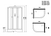 Душевая кабина Niagara Classic NG 33084-14L 100x80 стекло матовое