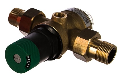 Клапан понижения давления на холодную воду Honeywell диапазон регулировки 1.5-6 атм D06F-3/4''A