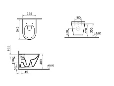 Подвесной унитаз VitrA Integra Round L-box 9004B003-7202 с микролифтом кнопка хром матовый