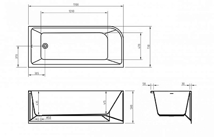 Акриловая ванна BelBagno BB712 170x73 см BB712-1700-730-R