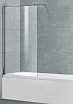 Шторка для ванны Cezares LIBERTA-V-1-90/155-C-NERO 90x155 прозрачная, профиль черный