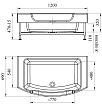 Акриловая ванна Радомир Чарли 120х69 (без смесителя и полотенцедержателя)