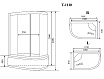 Душевая кабина Timo Standart T-1110 L 110x85, с г/м, тонированные стекла, хром