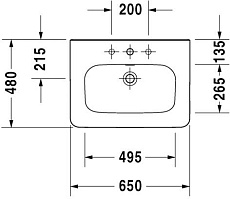 Раковина-столешница Duravit DuraStyle 65x48 2320650000