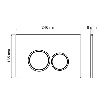 Кнопка смыва Grossman Galaxy 700.K31.01.110.110 хром матовый