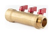 Коллектор с шаровыми кранами PROFACTOR в/н 1" х 3 вых 1/2"нар PF MV 265.3