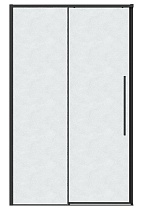 Душевая дверь Grossman Galaxy 140x195 шиншилла, черный матовый 100.K33.01.140.21.02