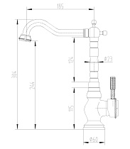 Смеситель для кухни Lemark Jasmine LM6645B бронза