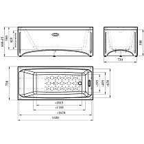 Фронтальная панель Ваннеса Веста 168x58 см