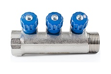 Коллектор с регулировочными вентилями PROFACTOR в/н 1&quot; х 3 вых 1/2&quot;нар PF MV 269.3