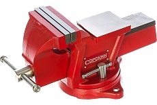 Слесарные поворотные тиски с наковальней Сорокин 1.915