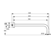 Кронштейн для верхнего душа Ideal Standard IdealRain B9445AA