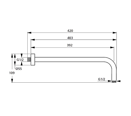 Кронштейн для верхнего душа Ideal Standard IdealRain B9445AA