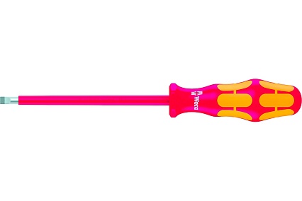 Отвёртка диэлектрическая WERA VDE, SL 0.4х2.5х80 мм, WE-006100