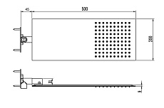 Верхний душ RGW Shower Panels SP-63 50x20 хром