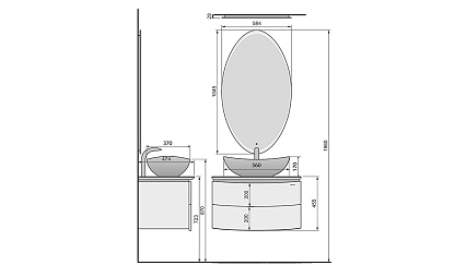 Зеркало Velvex Luna zkLUN.60-21 60 см