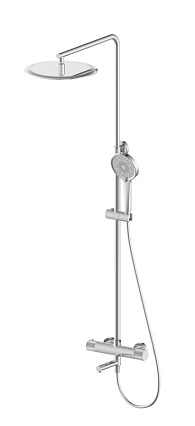 Душевая стойка Oliveeka Y-Line OL-739902-BN с термостатом, никель матовый