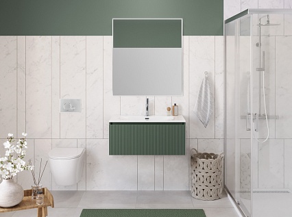 Тумба с раковиной BelBagno Uno 80 см 1 ящик, Еловый матовый