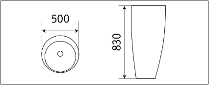 Раковина CeramaLux NB-133В 50 см черный