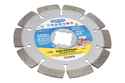 Алмазный диск универсальный OSBORN U4 (125х2.2 мм; X-Lock) DRONCO 4924185102
