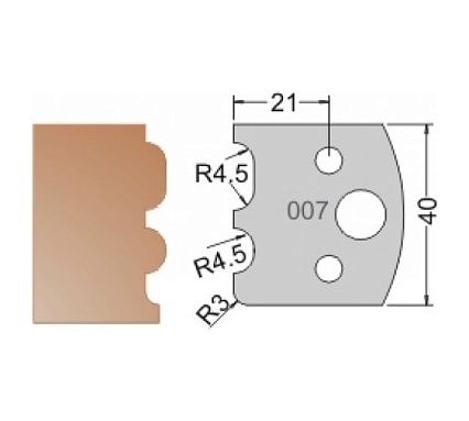Нож мультисистема HSS галтель R3 полуштап R4.5 40x20x4 мм Dimar 3300740
