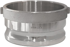 Камлок тип A TITAN LOCK серия EcoLine ниппель, внутренняя резьба BSP 4, AISI304, TL400ASS-EL