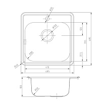 Кухонная мойка Iddis Strit STR48S0i77 48.5 см шелк