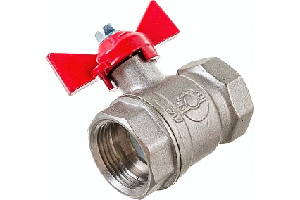 Латунный шаровой кран для воды Valfex OPTIMA 3/4" ВР/ВР бабочка VF.217.NLB1.034.Bir