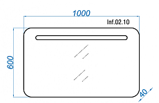 Зеркало Aqwella 5 stars Infinity 100 Inf.02.10