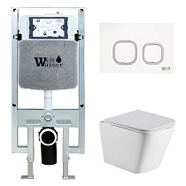 Комплект Weltwasser 10000006690 унитаз Gelbach 004 GL-WT + инсталляция + кнопка Amberg RD-WT