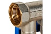 Коллектор с шаровыми кранами STOUT Smb 6211 341202 3/4", 2 отвода 1/2", синие ручки RG0091AACQMGBP