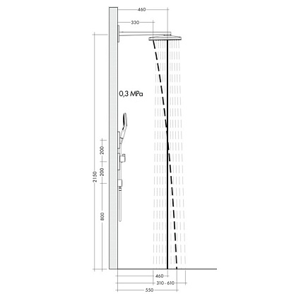 Верхний душ Hansgrohe Rainmaker Select 460 3jet 24007400 белый/хром