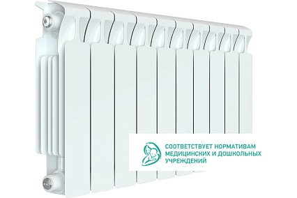 Биметаллический радиатор Rifar MONOLIT 350 10 секций, боковое подключение RG008M0Q7PKBHH