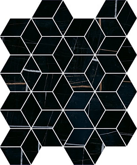 Декор Kerama Marazzi Греппи черный мозаичный 37.5х45 см, T017\14026