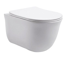 Подвесной унитаз SET Aquatek Классик-071 4в1, кнопка белый