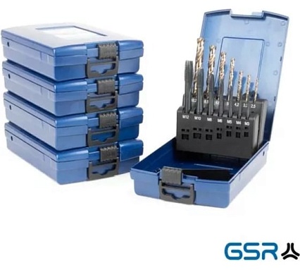 Набор машинных метчиков GSR форма B HSSE VAP M3-M12 + Сверла HSSE 14-пр. B08403027