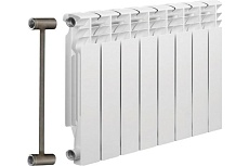 Биметаллический радиатор отопления Solur PRESTIGE 8 секций BMET08