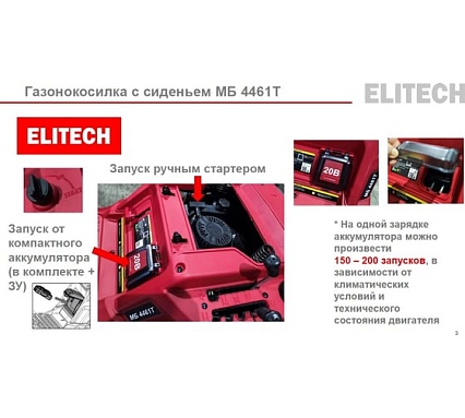 Газонокосилка бензиновая Elitech МБ 4461Т (E1610.001.00) 205395