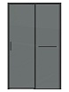 Душевая дверь Grossman Style 100x195 тонированное, черный матовый 100.K33.05.100.21.10