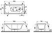 Акриловая ванна Vitra Optimum Neo 150x70 см