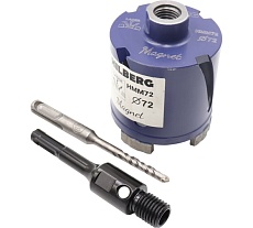 Коронка алмазная по бетону Laser Magnet 72 мм Hilberg HMM72