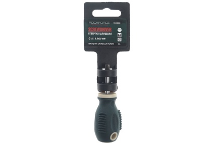 Шлицевая магнитная отвертка Rockforce Profi S2 SL5.5х30мм, на пластиковом держател RF-70355030(28263)